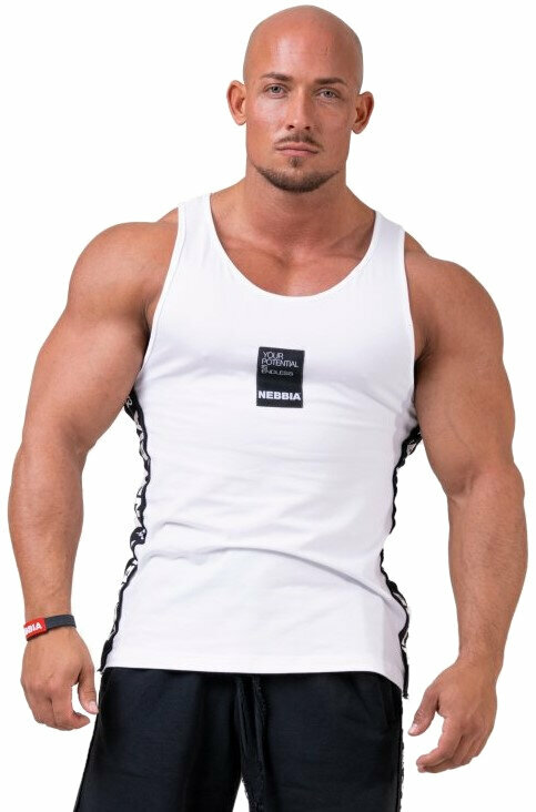 Fitness T-Shirt Nebbia Tank Top Your Potential Is Endless White L Fitness T-Shirt