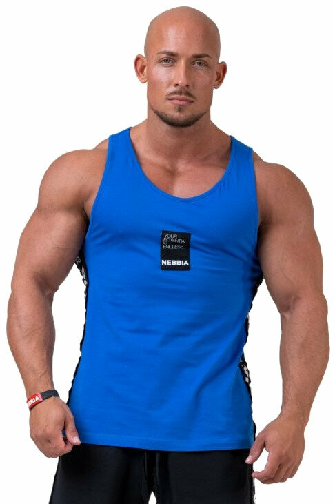 Fitness T-Shirt Nebbia Tank Top Your Potential Is Endless Blue L Fitness T-Shirt