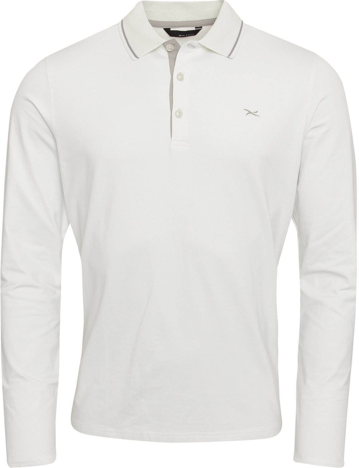 Poloshirt Brax Stuart Long Sleeve Mens Polo Shirt Snow M