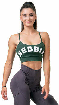 Fitness Unterwäsche Nebbia Classic Hero Cut-Out Sports Bra Dark Green XS Fitness Unterwäsche - 1