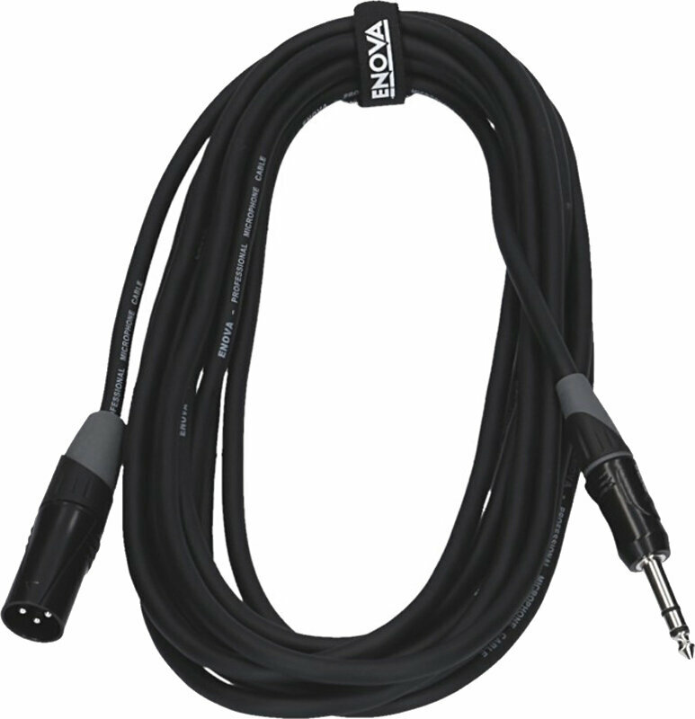 Mikrofon kábel Enova EC-A1-XLMPLM3-1 Fekete 1 m