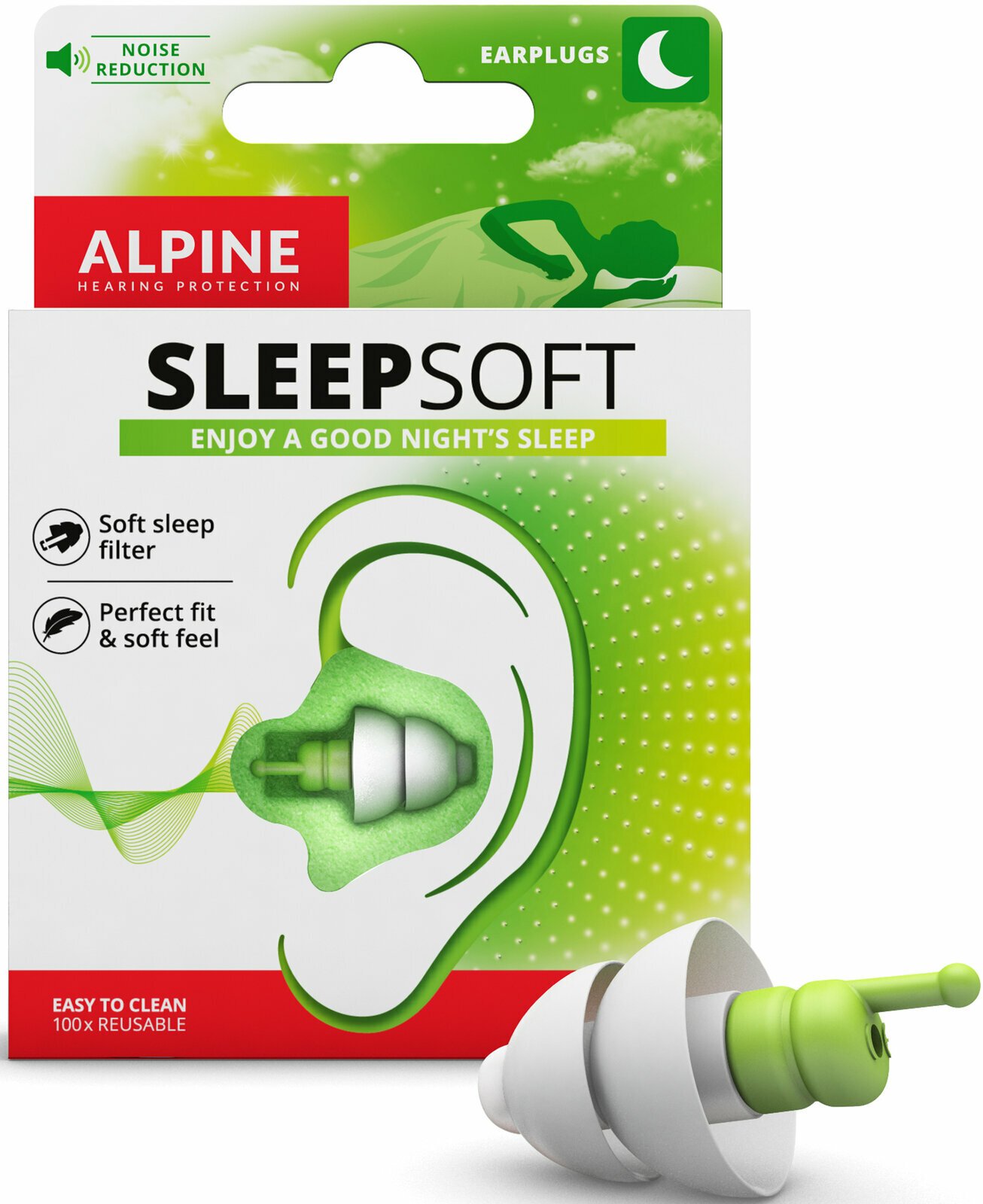 Tampões para os ouvidos Alpine SleepSoft Tampões para os ouvidos