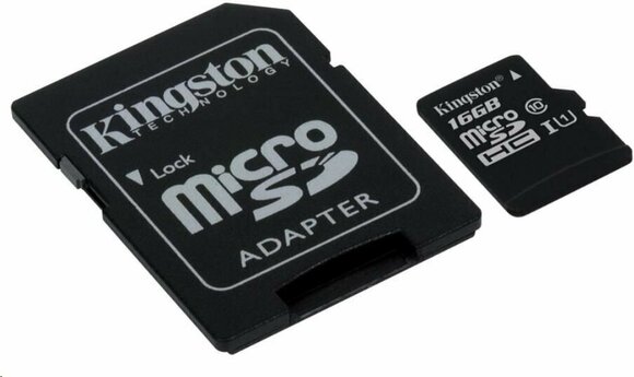 Carte mémoire Kingston 16GB Canvas Select UHS-I microSDHC Memory Card w SD Adapter - 1