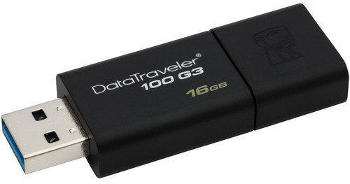 USB-flashdrev Kingston 16GB Data Traveler 100 G3 USB 3.0 Flash Drive