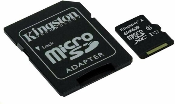 Carte mémoire Kingston 64GB Canvas Select UHS-I microSDXC Memory Card w SD Adapter - 1