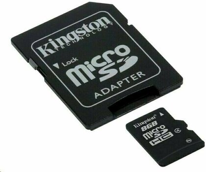 Minneskort Kingston 8GB Micro SecureDigital (SDHC) Card Class 4 w SD Adapter - 1