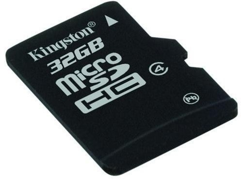 Memory Card Kingston 32GB Micro SecureDigital (SDHC) Card Class 4 w SD Adapter