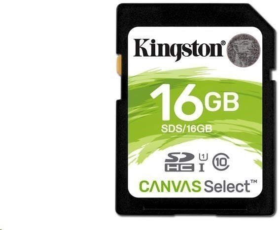 Hukommelseskort Kingston 16GB Canvas Select UHS-I SDHC Memory Card