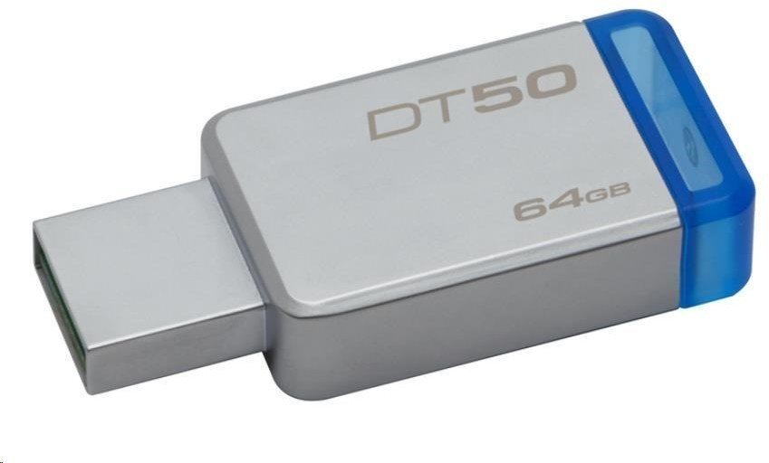 USB Flash Laufwerk Kingston 64GB Datatraveler DT50 USB 3.1 Gen 1 Flash Drive Blue