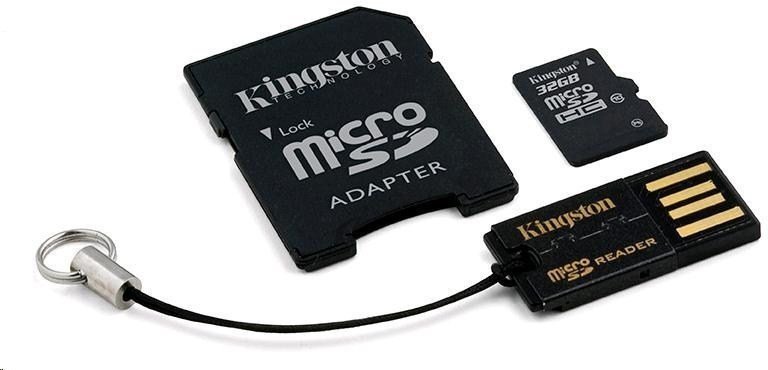 Paměťová karta Kingston 32GB microSDHC Memory Card Gen 2 Class 10 Mobility Kit