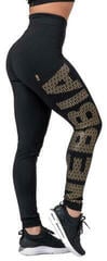 Fitness spodnie Nebbia Gold Print Leggings Black XS Fitness spodnie