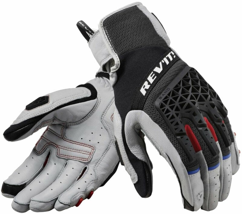Photos - Motorcycle Gloves Revit Rev'it! Rev'it! Gloves Sand 4 Light Grey/Black S  FGS173 