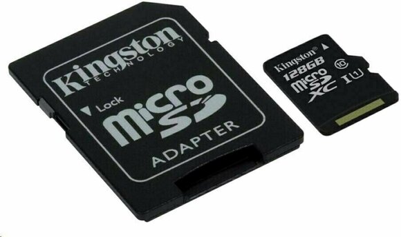 Scheda di memoria Kingston 128GB Canvas Select UHS-I microSDXC Memory Card w SD Adapter - 1