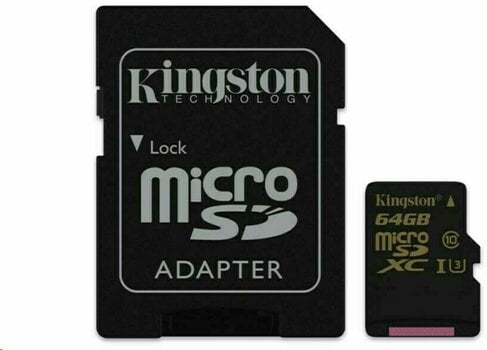 Hukommelseskort Kingston 64GB Micro SecureDigital (SDXC) Card Gold UHS-I + SD adapter - 1