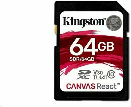 Karta pamięci Kingston 64GB Canvas React UHS-I SDXC Memory Card - 1