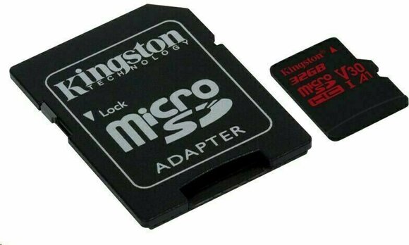 Carduri de memorie Kingston 32GB Canvas React UHS-I microSDHC Memory Card w/ Adapter Micro SDHC 32 GB Carduri de memorie - 1