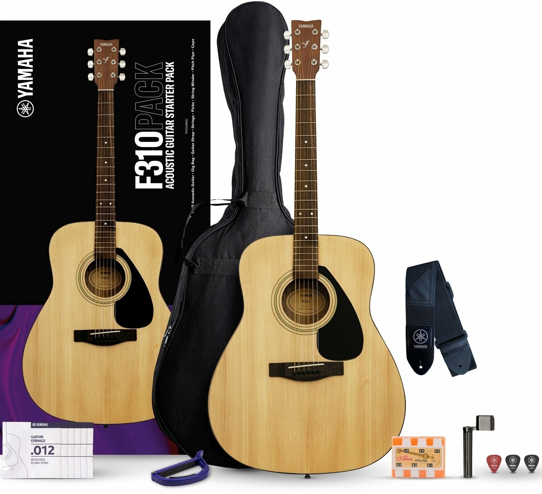 Guitarra acústica Yamaha F310P NT Set Natural Guitarra acústica