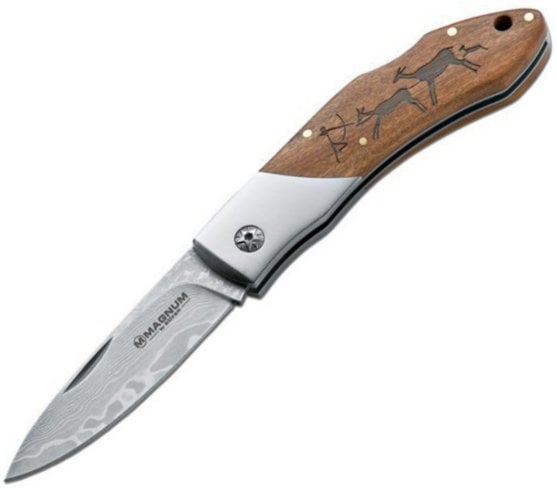 Hunting Folding Knife Magnum Caveman Damast 01RY818DAM Hunting Folding Knife