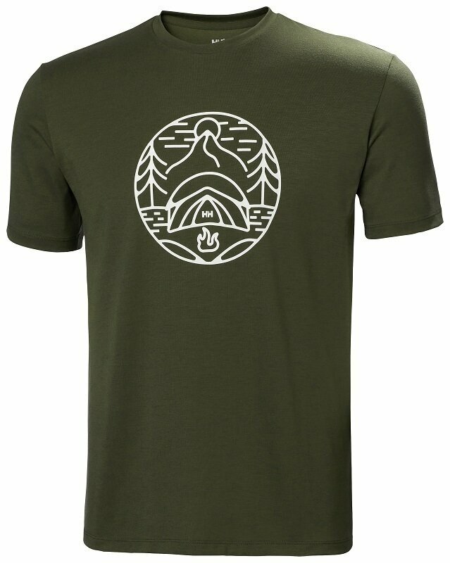 Outdoor T-Shirt Helly Hansen Skog Recycled Graphic Forest Night 2XL T-Shirt