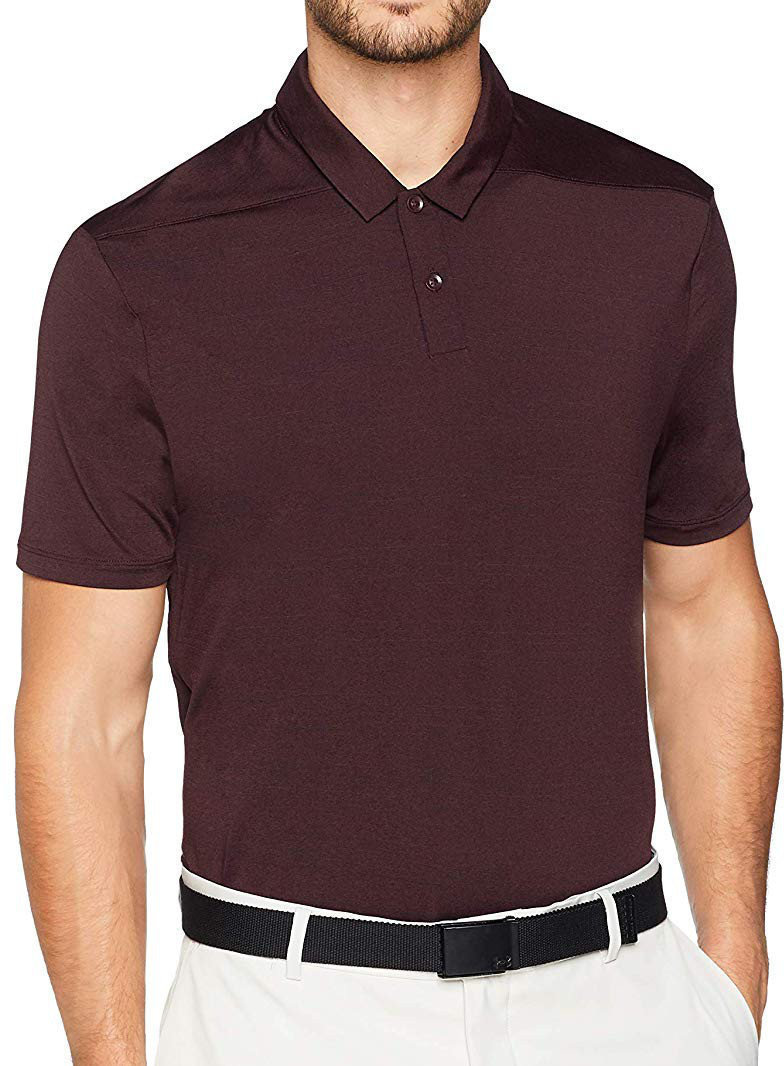 Camisa pólo Nike Dry Heather Textured Mens Polo Shirt Burgundy Crush XL