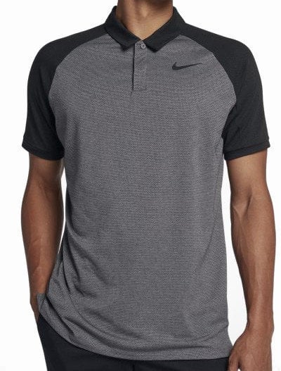 Polo-Shirt Nike Dry Raglan Herren Poloshirt Gunsmoke/Black/Heather/Black XL