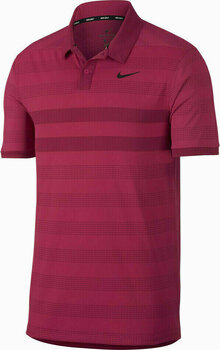 Pikétröja Nike Zonal Cooling Striped Mens Polo Shirt Rush Pink/Black XL - 1