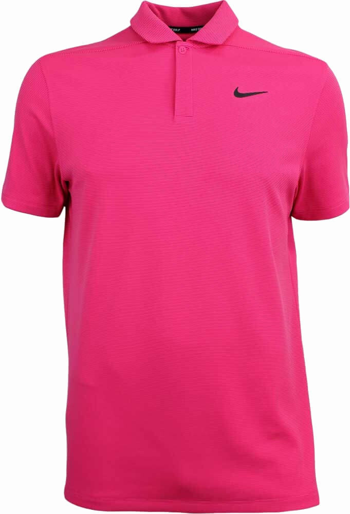 Chemise polo Nike AeroReact Victory Stripe Polo Golf Homme Rush Pink/Black M