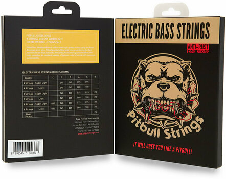 Corde Basso Pitbull Strings GEB-4 SL 40-95 Bass Super Light