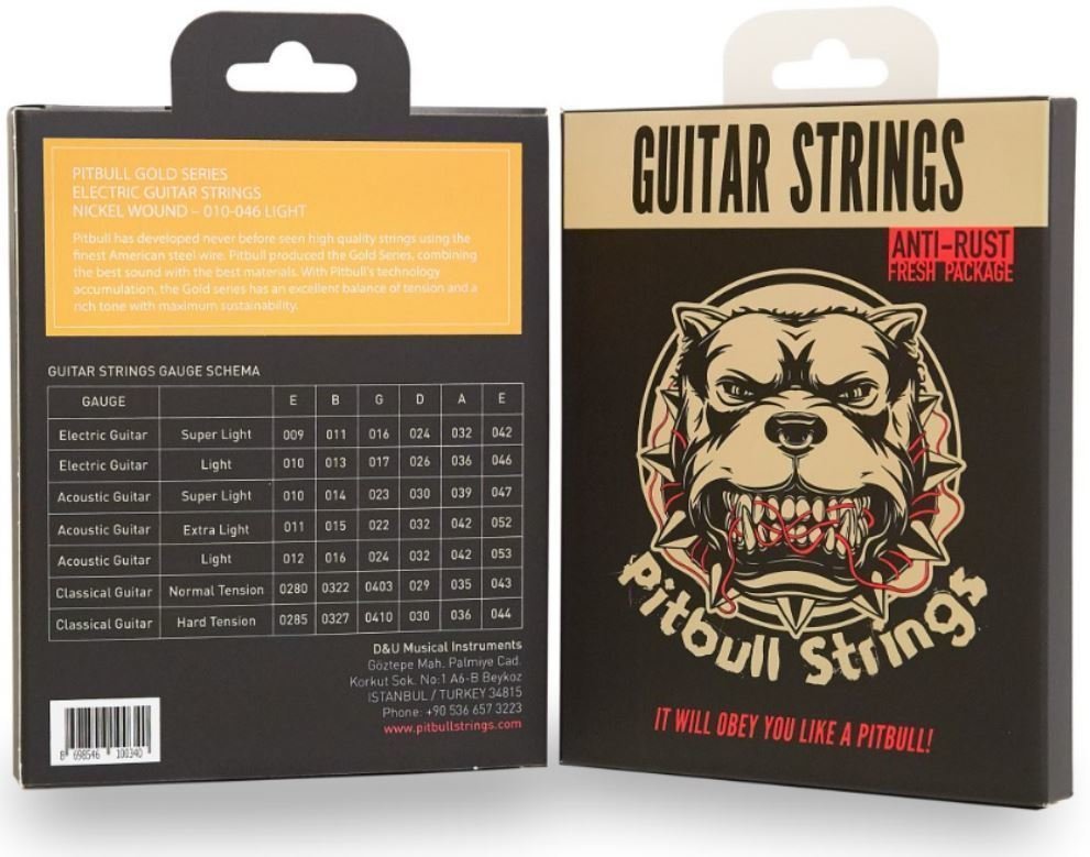 Cordes pour guitares électriques Pitbull Strings GEG L 10-46 Electric Guitar Light