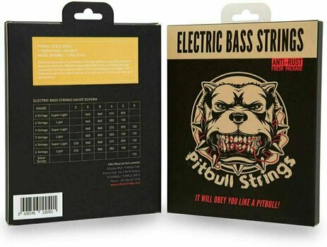 Basszusgitár húr Pitbull Strings GEB-5 L 45-128 Bass Light