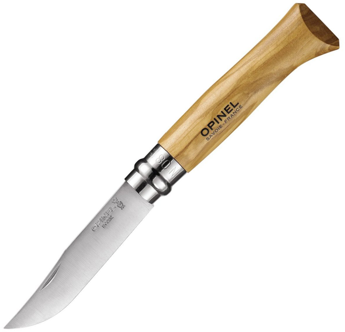 Turistický nôž Opinel N°08 Olive Wood Turistický nôž