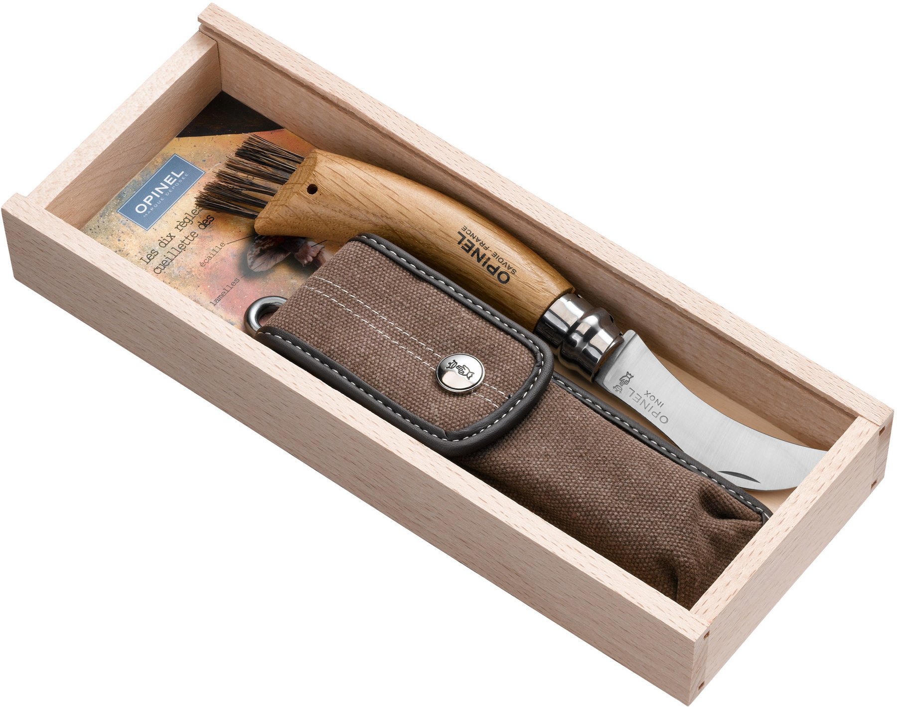 Nož za gobe Opinel Wooden Gift Box N°08 Mushroom + Sheath Nož za gobe