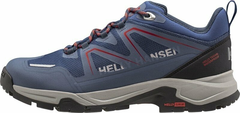 Mens Outdoor Shoes Helly Hansen Cascade Low HT Deep Fjord/Alert Red 42 Mens Outdoor Shoes