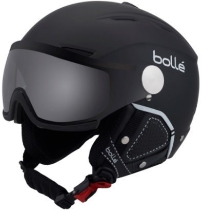 Lyžařská helma Bollé Backline Visor Premium Soft Black & White 59-61 cm 17/18