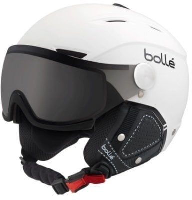 Capacete de esqui Bollé Backline Visor Premium Soft White & Black 54-56 cm 17/18