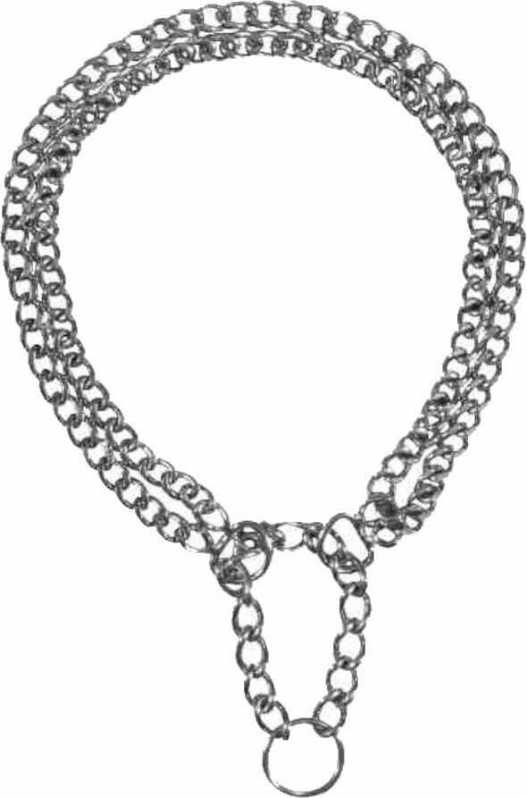 Halsbånd Trixie Semi-choke Chain Double Row Semi-Choke Collar Silver XL Halsbånd