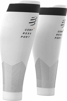 Proteções de panturrilha para corredores Compressport R2V2 Calf Sleeves White T1 Proteções de panturrilha para corredores - 1