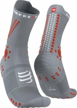 Löparstrumpor Compressport Pro Racing Socks v4.0 Trail Alloy/Orangeade T1 Löparstrumpor - 1