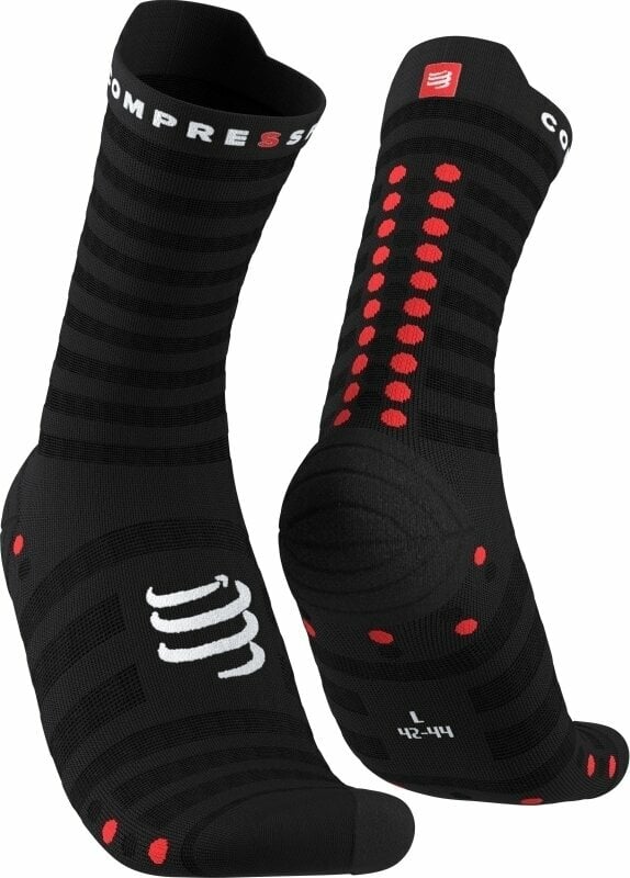 Skarpety do biegania
 Compressport Pro Racing Socks v4.0 Ultralight Run High Black/Red T1 Skarpety do biegania
