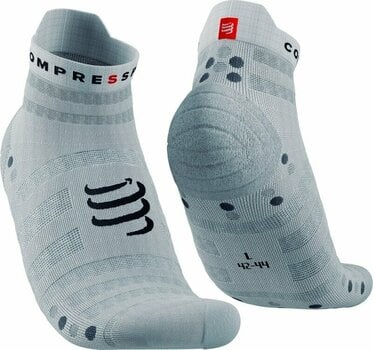 Calcetines para correr Compressport Pro Racing Socks v4.0 Ultralight Run Low White/Alloy T1 Calcetines para correr - 1