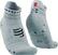 Løbestrømper Compressport Pro Racing Socks v4.0 Ultralight Run Low White/Alloy T1 Løbestrømper