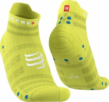 Running socks
 Compressport Pro Racing Socks v4.0 Ultralight Run Low Primerose/Fjord Blue T1 Running socks - 1