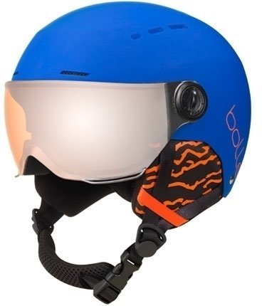 Lyžařská helma Bollé Quiz Visor Junior Ski Helmet Matte Royal Blue XS (49-52 cm) Lyžařská helma