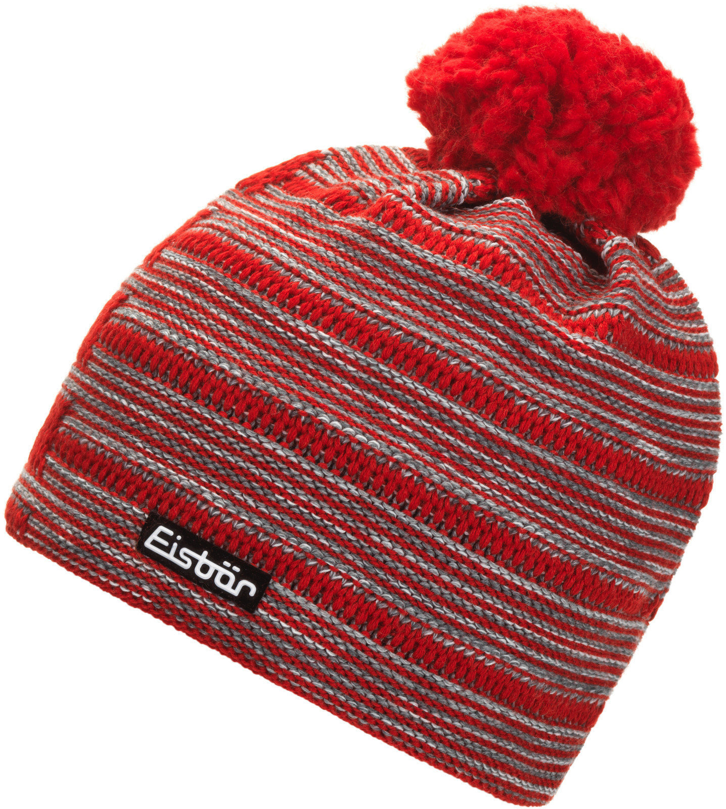 Zimowa czapka Eisbär Ethan Pompon Red/Anthracite/Grey/White