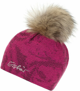 Gorros de esquí Eisbär Rumer Fur Crystal Womens Black/Pink/Light Pink - 1