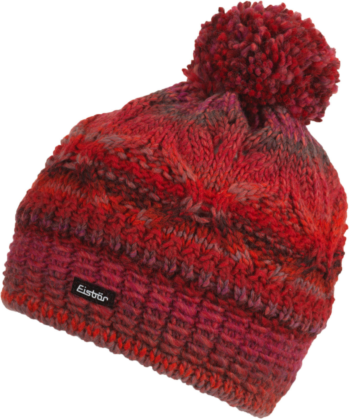 Zimowa czapka Eisbär Lotti Pompon Red Multicolour