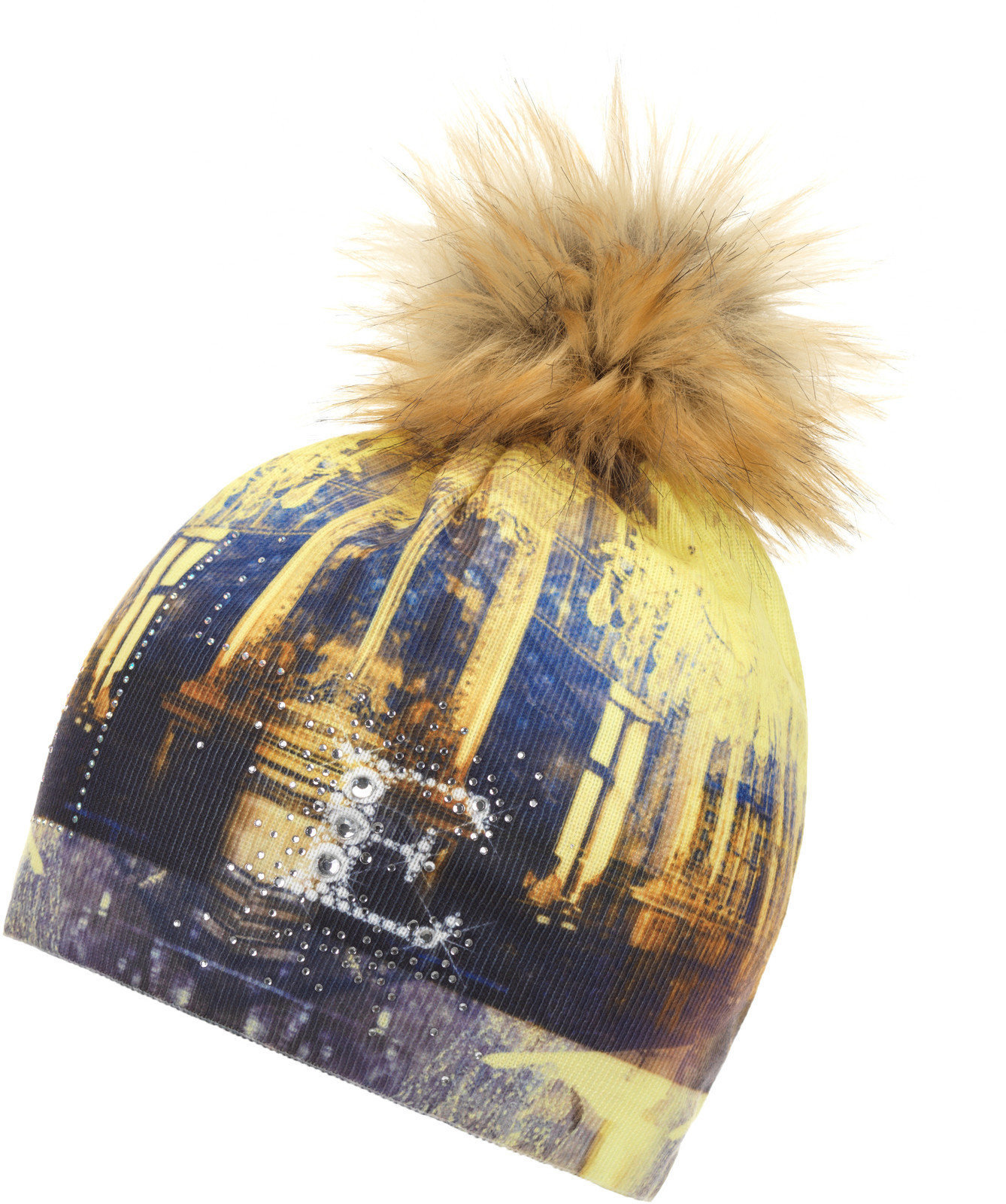 Berretto invernale Eisbär Rich Lux Crystal Womens Yellow Print