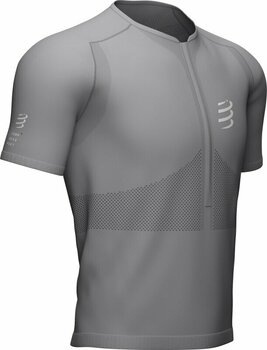 Running t-shirt with short sleeves
 Compressport Trail Half-Zip Fitted SS Top Alloy S Running t-shirt with short sleeves - 1