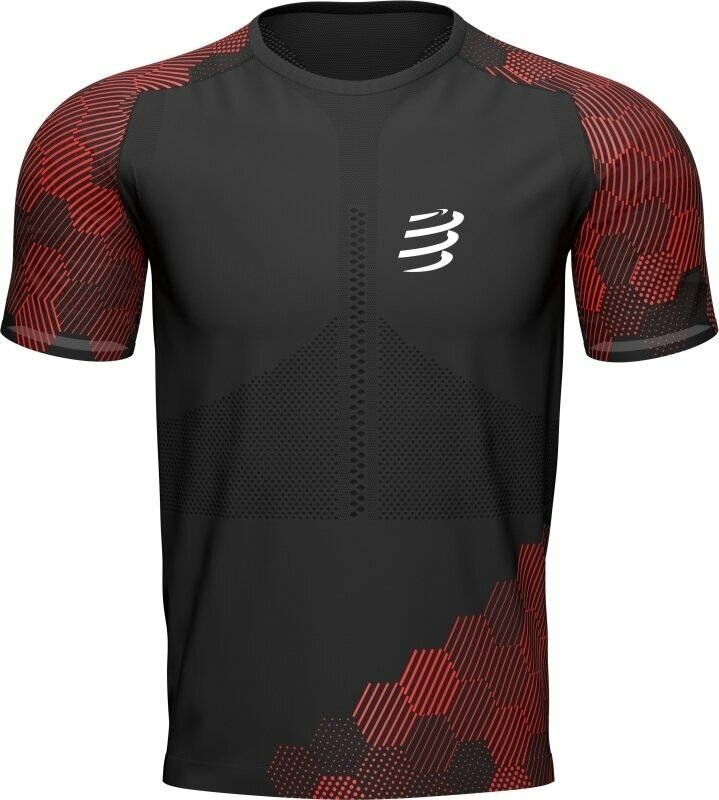 Tricou cu mânecă scurtă pentru alergare Compressport Racing SS Tshirt M Negru/Roșu L Tricou cu mânecă scurtă pentru alergare