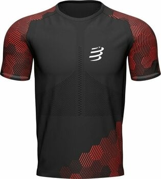 Tricou cu mânecă scurtă pentru alergare Compressport Racing SS Tshirt M Negru/Roșu L Tricou cu mânecă scurtă pentru alergare - 1